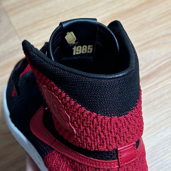 Air Jordan Red and Black Mesh Sneakers - Picture 3 of 9